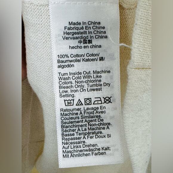 J.CREW TEDDIE IVORY SEQUIN BOW COQUETTE SWEATER LIGHTWEIGHT SZ S - Picture 4 of 5